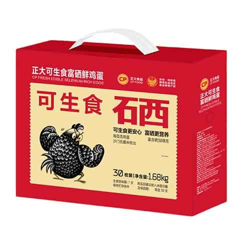 正大营养蛋白 早餐食材 健康 礼盒装 可生食富硒鸡蛋30枚/3.36斤