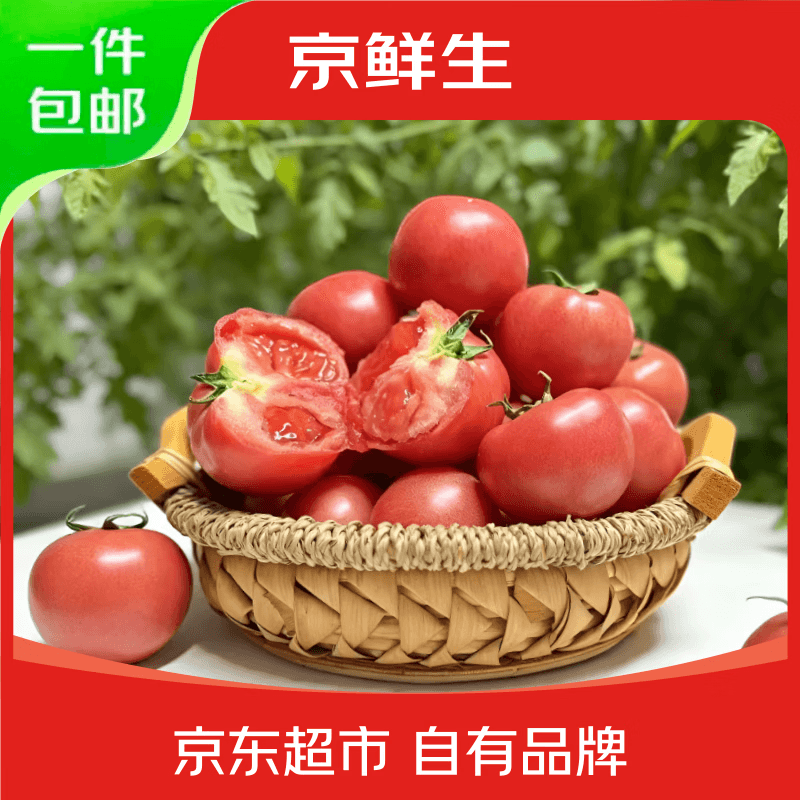 京鲜生 山东普罗旺斯番茄净重4.5斤中大果125g+ 沙瓤水果西红柿源头直发
