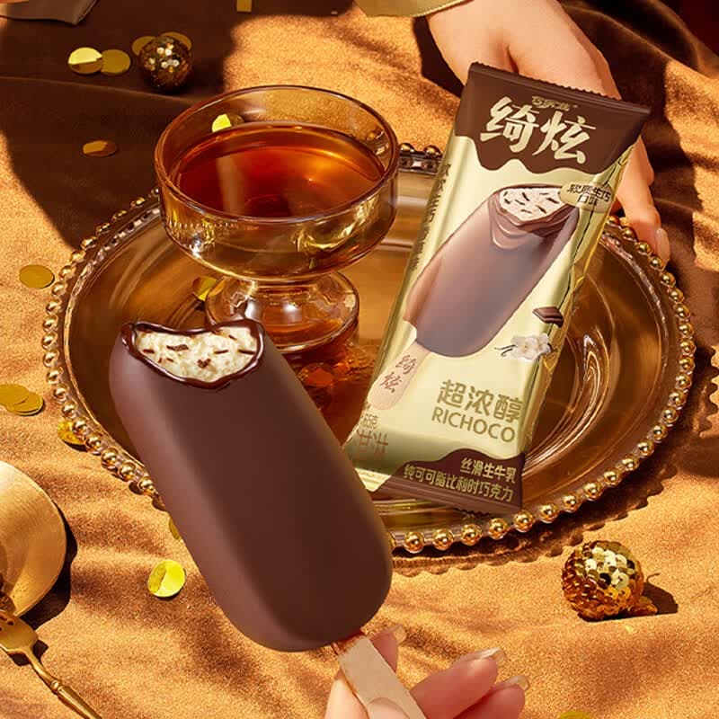 伊利绮炫软软生巧香草味冰淇淋65克*4支