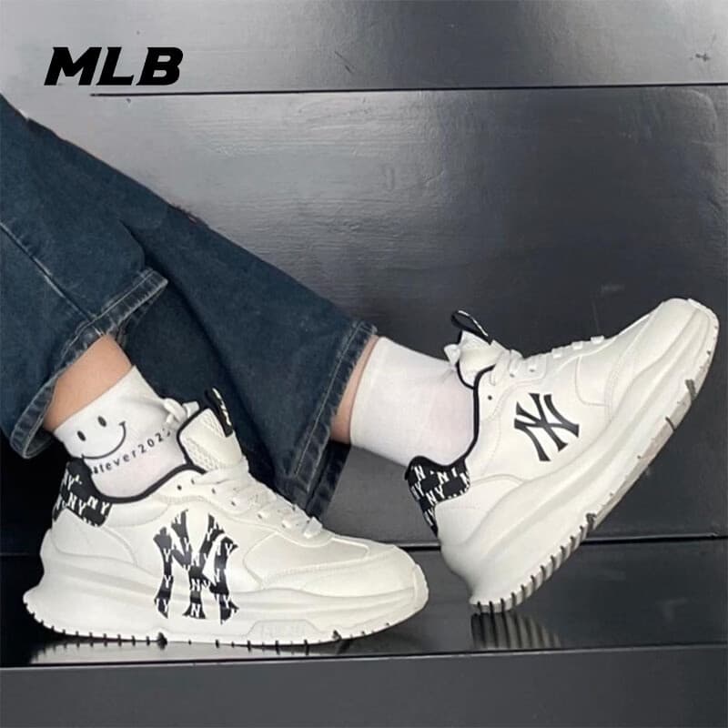 MLB复古潮流减震防滑 厚底百搭 秋季透气轻便增高老爹鞋 男鞋女鞋 3ASHCRM3N50BKS【黑色】 37.5 (235mm)
