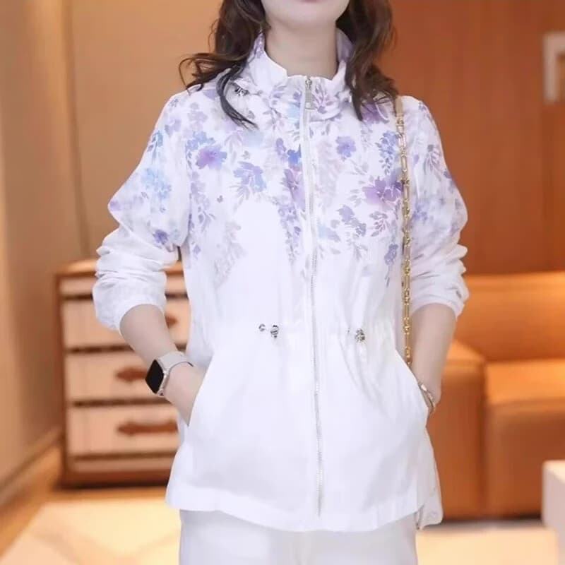 【轻奢爆款】2026新款流行白色连帽防晒外套高级感遮肉显瘦上衣女 白色（可欣888） 2XL （建议体重120-130斤）