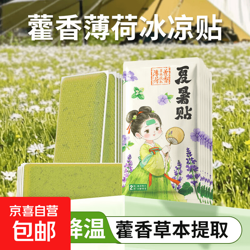 【两单起拍】冰凉贴降温冰凉贴手机散热冰敷降温贴物理降温 夏暑贴2片（1袋）