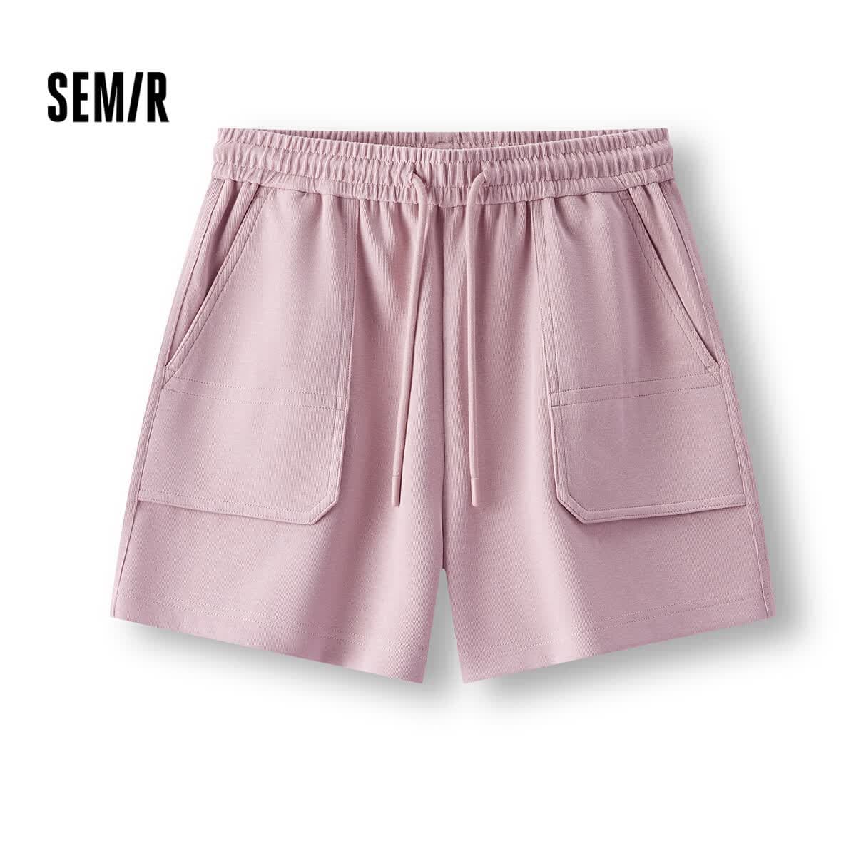 森马（Semir）【福袋】休闲裤阔腿长裤宽松慵懒风夏显瘦字母阔腿裤百搭防晒短裤 女G款-粉色调01315 L