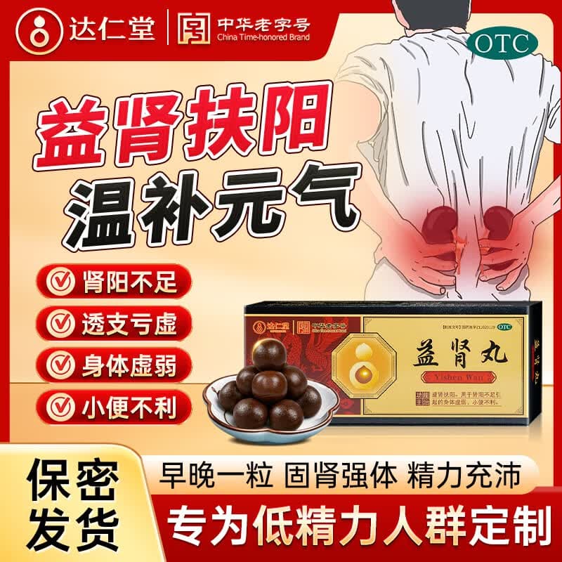 [达仁堂]益肾丸 9g*10丸 1盒装 益肾扶阳用于肾阳不足引起的身体虚弱小便不利 HY 专补亏虚益肾扶阳