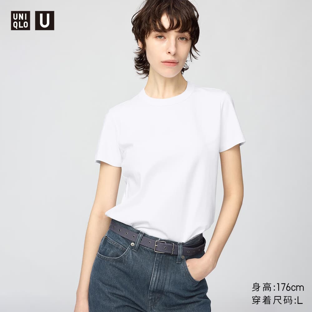 优衣库圆领T恤/短袖女装合作款483456 483456/00白色 M