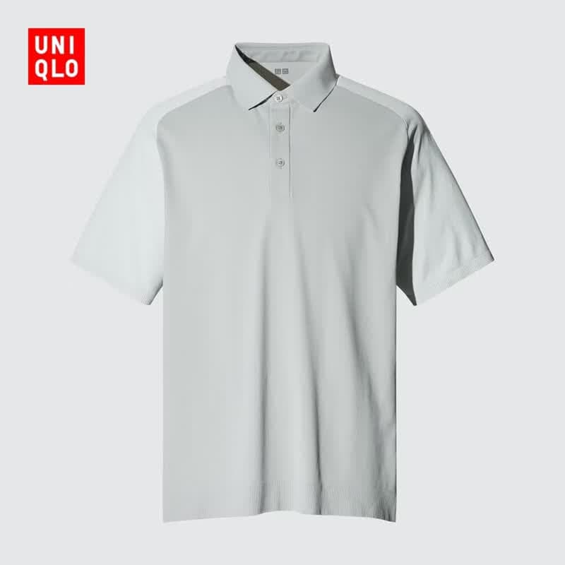 优衣库AS DRY-EX速干POLO衫/短袖男装T恤489085 02 浅灰色 L