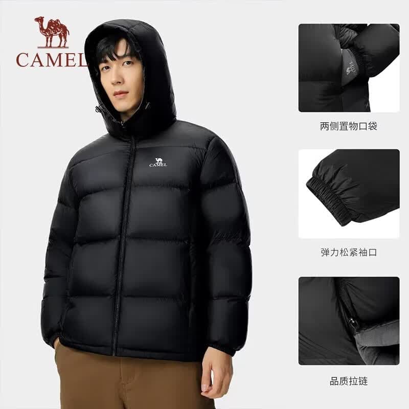 骆驼（CAMEL）抱抱户外羽绒服短款600蓬加厚保暖外套面包服
