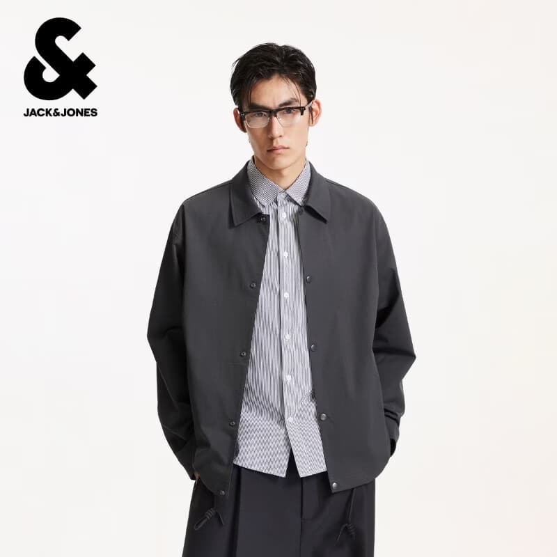 杰克·琼斯（JACK&JONES）男士外套合集 225321094E44黑砂色 L