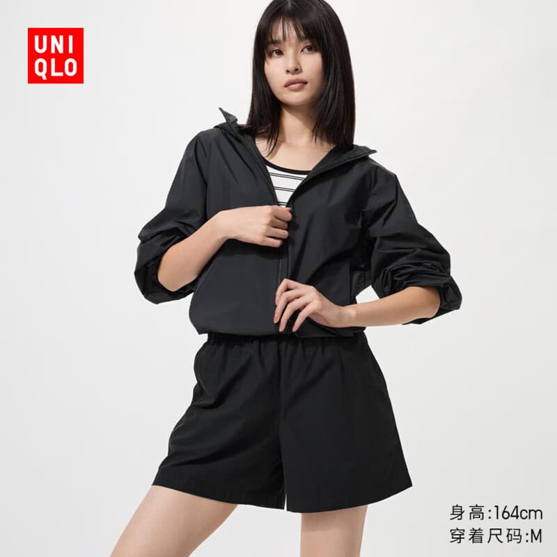 优衣库棉质舒适短裤女装26春夏新款482646 09 黑色 M