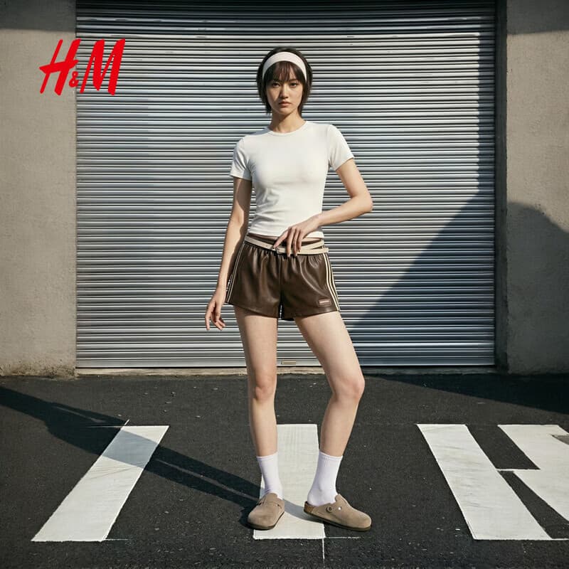 H&M女装2026夏季修身正肩圆领短袖T恤1000129 白色 S
