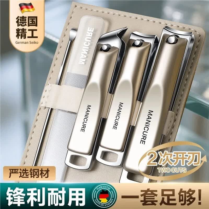 德国指甲刀套装2026新款指甲钳家用修脚工具挖耳勺剪指甲刀碳钢 【碳钢指甲刀5件套】