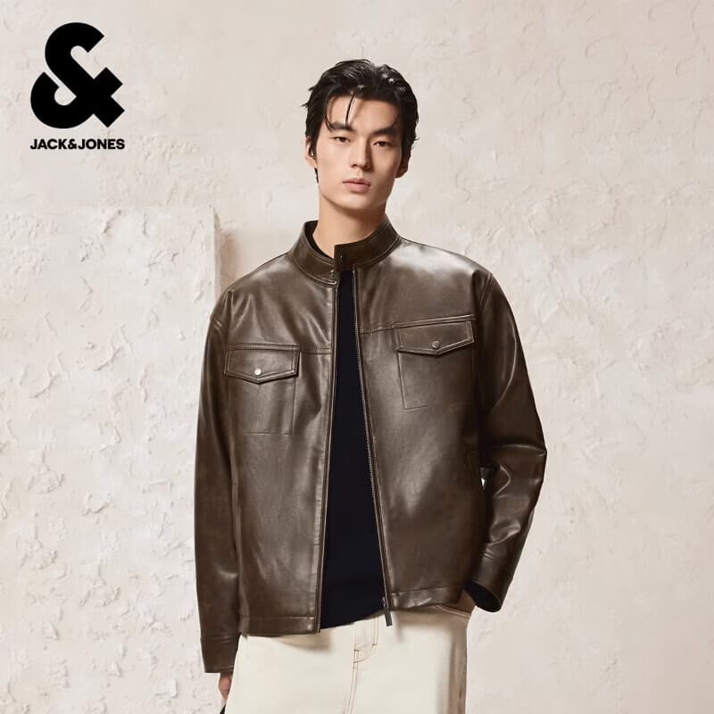 杰克·琼斯（JACK&JONES）男装冬季休闲羽绒服合集 225423038棕熊色 XL （185）
