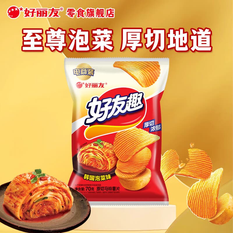 好丽友（ORION）好友趣呀土豆 薯条薯片儿童休闲膨化小零食宿舍办公室 【好友趣】韩国泡菜味70g