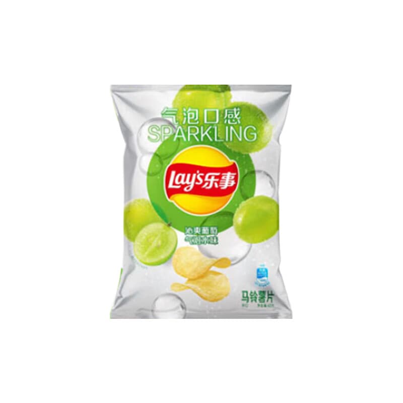 乐事（Lay's）经典/大波浪/奇多系薯片 玉米棒40g/50g 单袋装办公室休闲零食 【新品】沁爽葡萄气泡水味40克