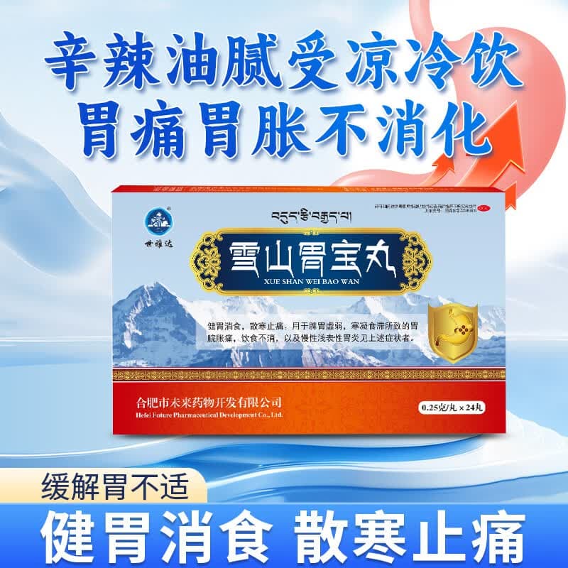 [世雅达]雪山胃宝丸 0.25g*24丸 2盒装 0.25g*24丸/盒健胃消食散寒止痛脾胃虚弱慢性浅表性胃炎正品保障 药师推荐治胃养胃