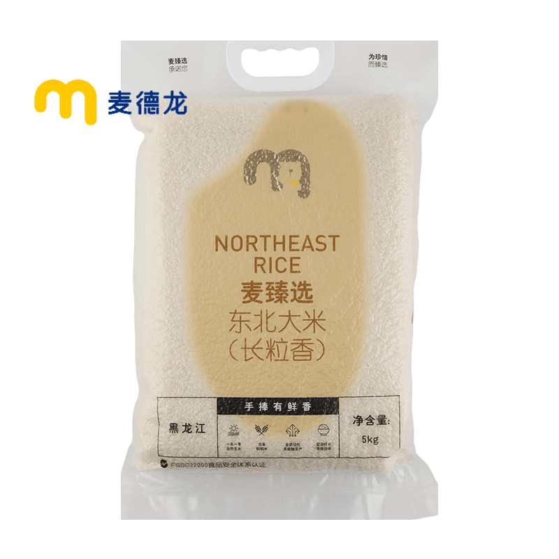 麦臻选东北大米（长粒香）5kg