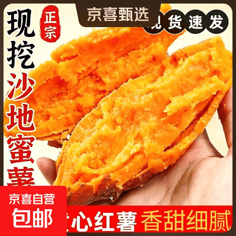 现挖沙地蜜薯空气炸锅红薯新鲜沙地板栗薯农家自种源头直发包邮 河南沙地蜜薯3斤 净重 中大果