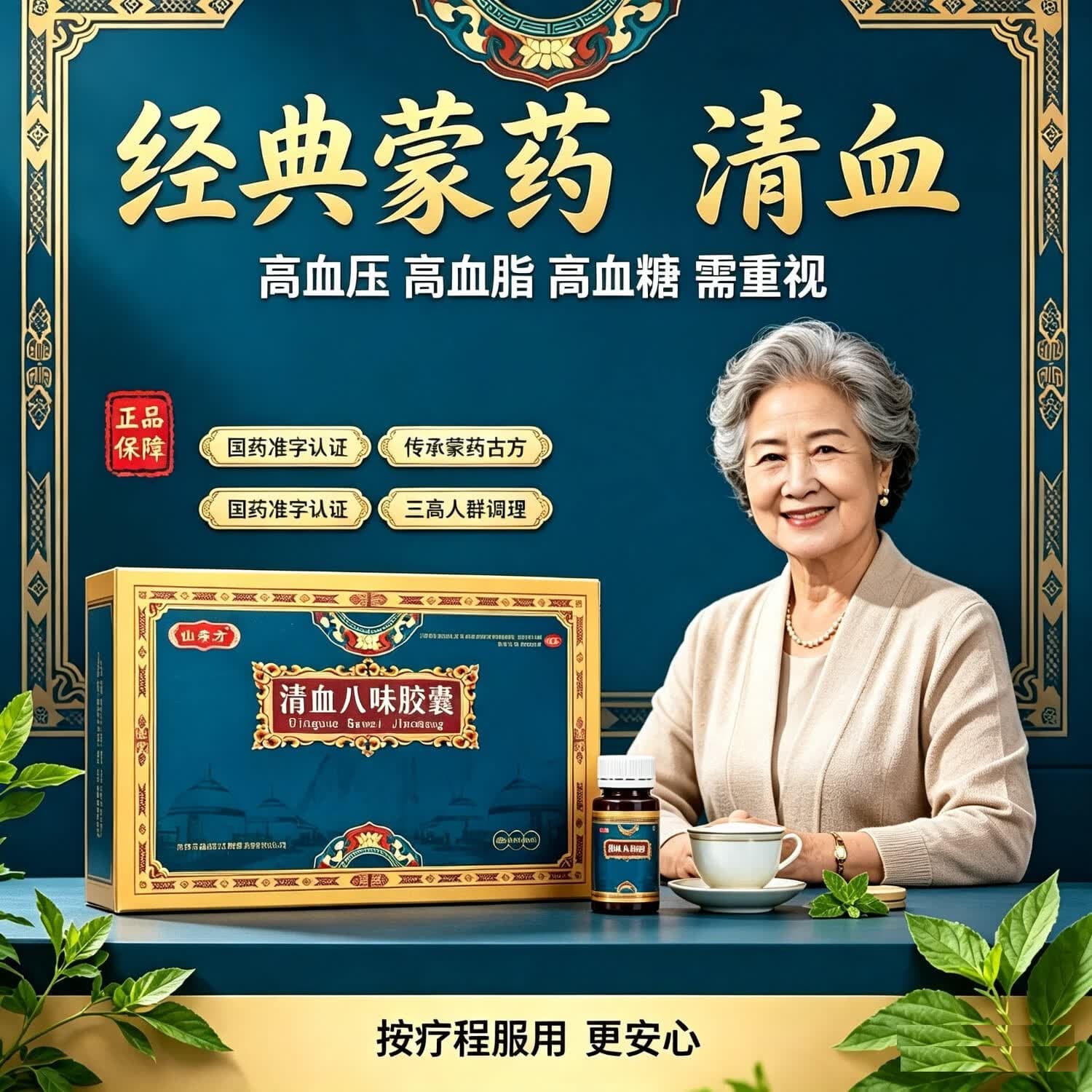 [仙寿方]清血八味胶囊 0.45g*6粒 1盒装 功能主治清讧血血热头痛口渴目赤中暑高血压高血脂高血糖血液黏稠均属讧血范畴 清讧血  调三高