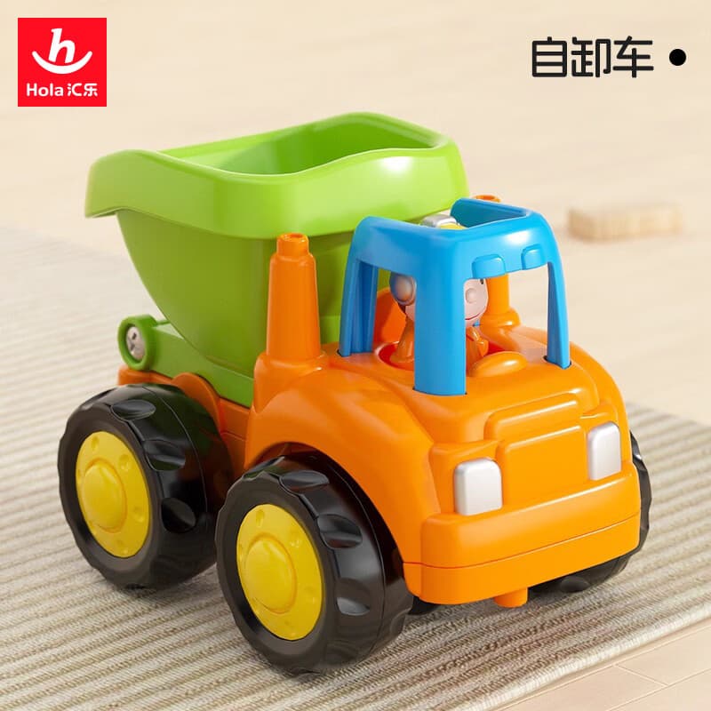 汇乐玩具工程车婴幼儿童玩具车拖拉机挖掘机男孩宝宝玩具生日周岁礼物 自卸车（颜色随机发货）