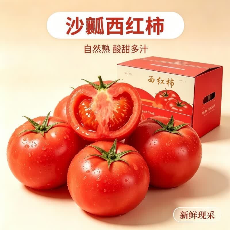 黄六爷宁夏普罗旺斯沙瓤西红柿超甜自然熟生吃新鲜番茄孕妇水果爆汁蔬菜 净重4.8-5斤手挑果【单果150-250g】沙瓤爆甜
