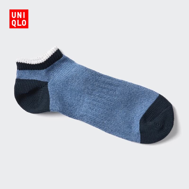 优衣库短袜男装/袜子482628 479536 482628/64湖蓝色 S /M/25～27 cm