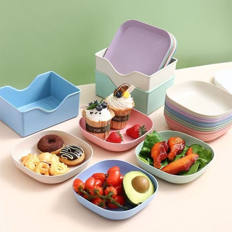 【19.99到手11件】加厚餐桌垃圾盘吐骨碟家用塑料菜碟小盘骨碟JEH 【到手11件】创意吐骨碟