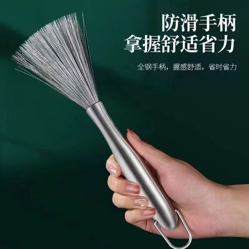 不锈钢大锅厨房钢丝食堂锅刷长柄加长版去油污刷子洗锅刷锅器WYJ 拍一发二【到手2个】