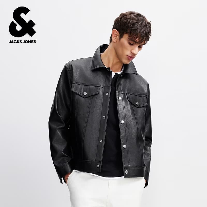 杰克·琼斯（JACK&JONES）男装春秋休闲外套合集 226121024E40黑色 XL （185）