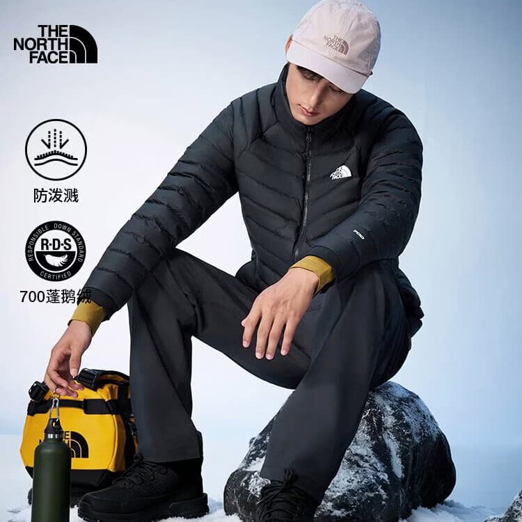 The North Face北面羽绒服男户外防泼水轻盈保暖鹅绒8DX2 黑色/JK3 XL