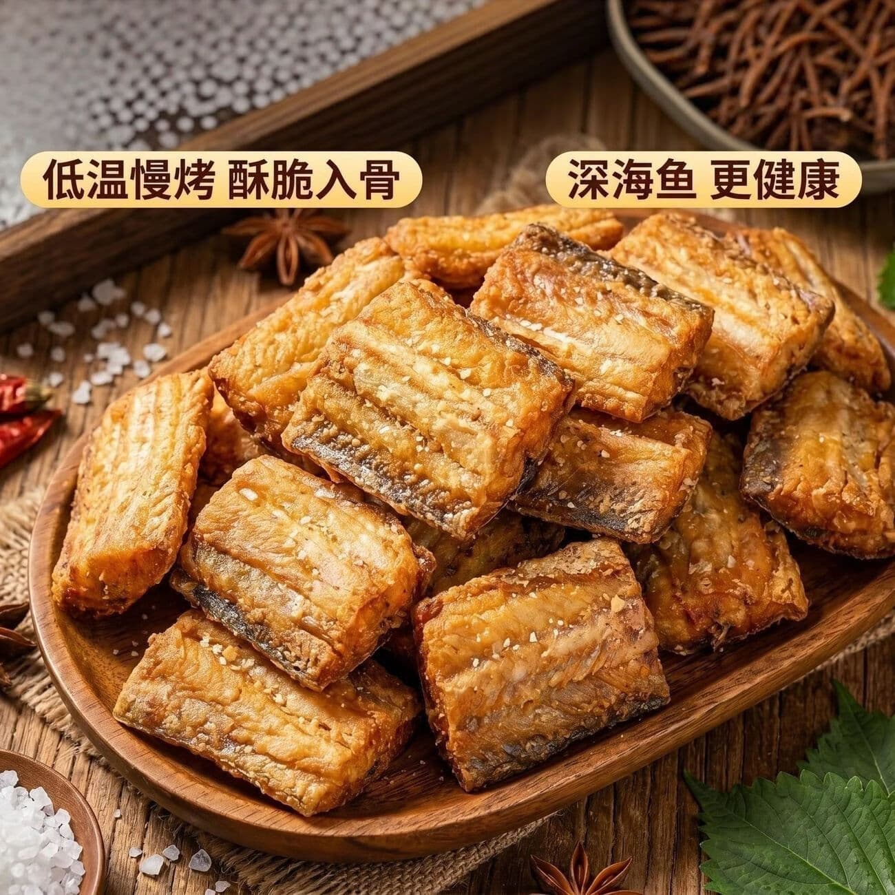 香酥带鱼酥去头带鱼干小吃小鱼海味仔鱼休闲美食零食水产干货 到手三大袋