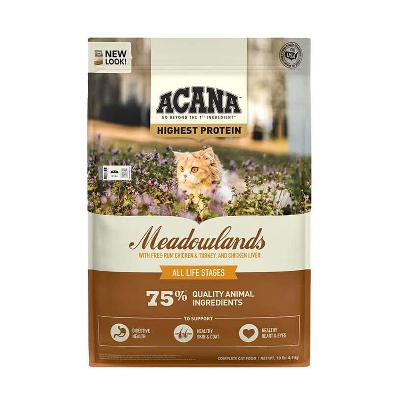 愛肯拿（ACANA）牧场盛宴猫粮鸡肉成幼猫通用进口农场无谷猫粮【官方授权】 【晒图返10】牧场4.5kg-2028/2/11