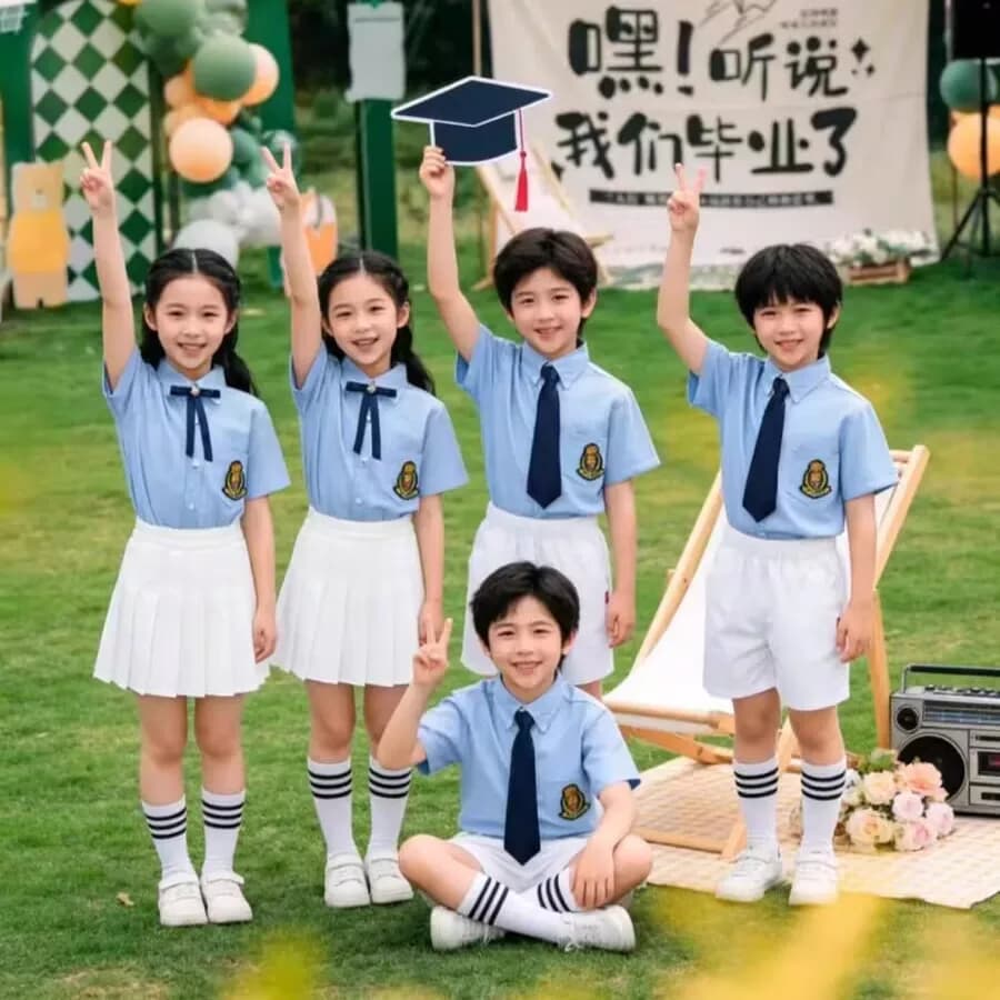 小学生班服夏装运动会幼儿园园服六一儿童合唱演出服大班毕业照服 - 商品图1