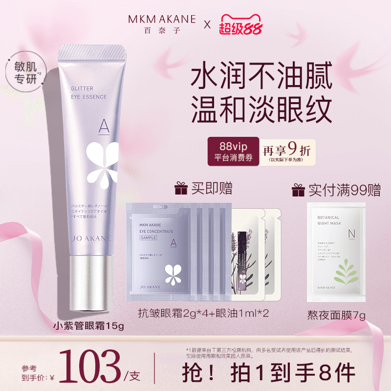 MKMAKANE百奈子a醇眼霜眼部抗皱精华淡化细纹提拉紧致眼纹易吸收 - 商品图1