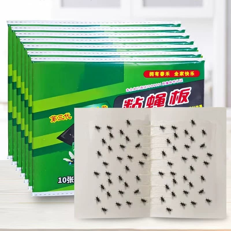 家用强力苍蝇贴粘蝇纸10张