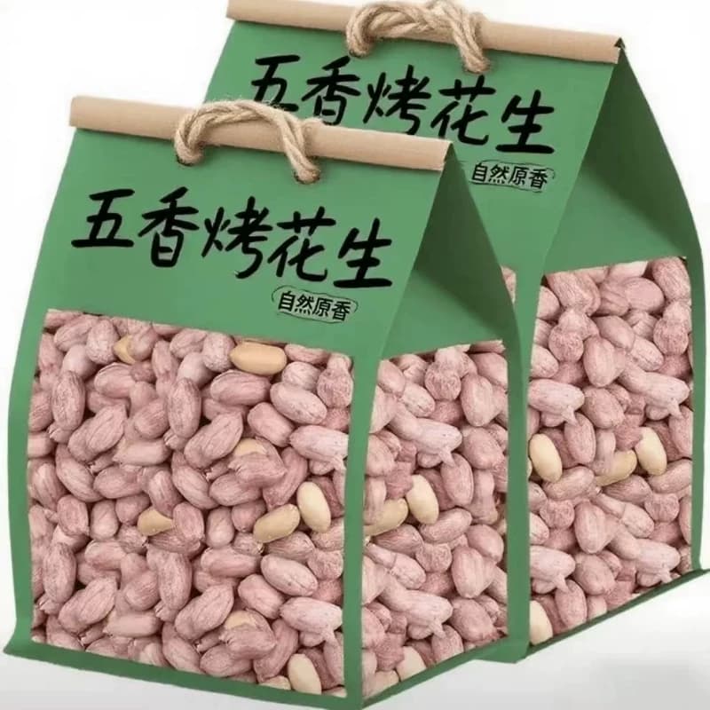 2斤25年新五香花生米山东特产烤熟蒜香原味下酒菜烤花生新鲜健康 - 商品图1