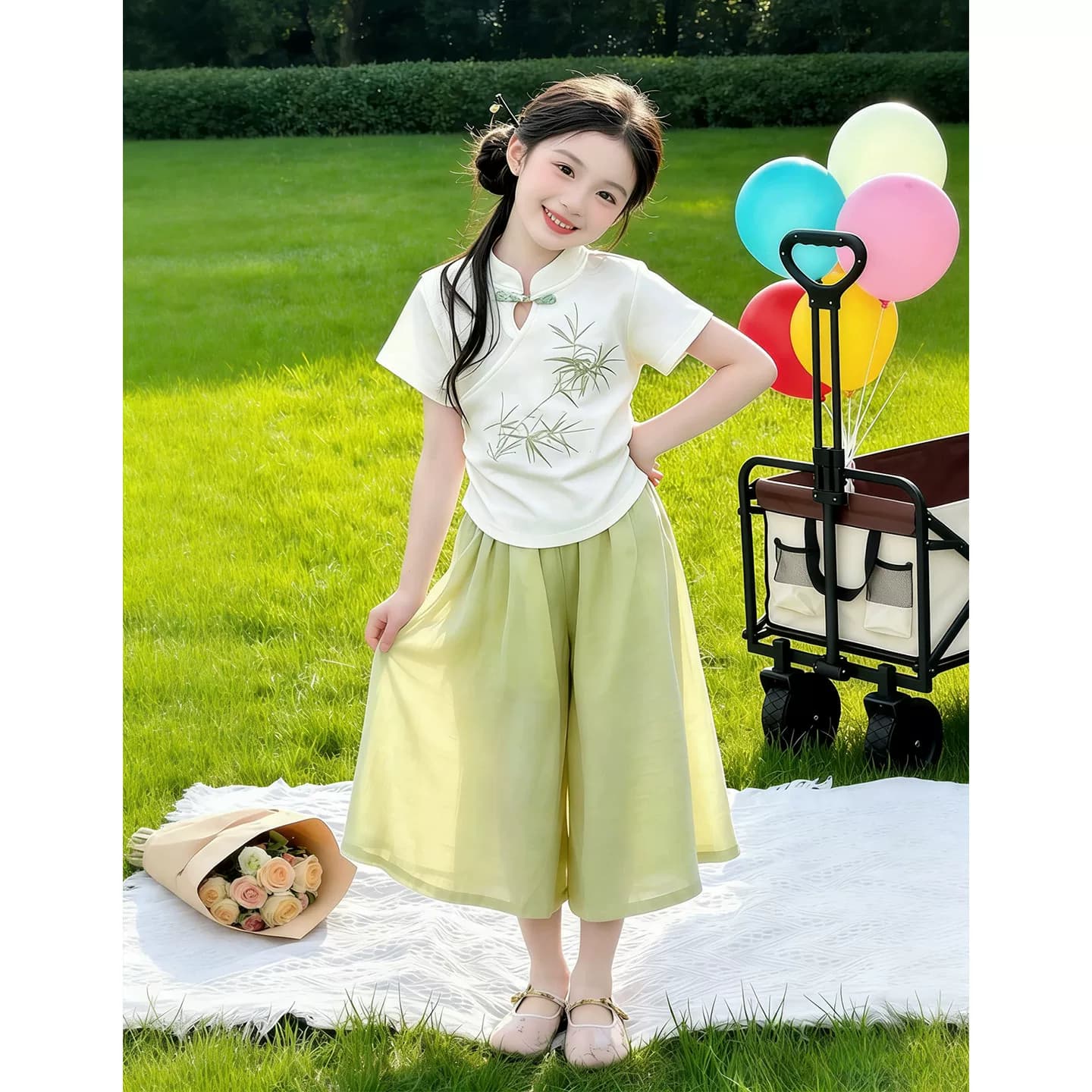 女童汉服夏装2026新款儿童夏季新中式国风衣服小女孩绝美古风套装 - 商品图1