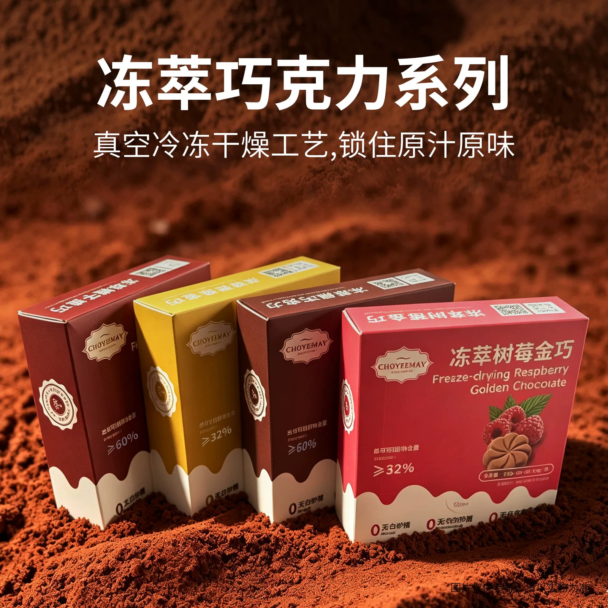 巧伊美冻干冷萃巧克力牛奶黑巧可可脂休闲健康解馋零食多口味进口 - 商品图1