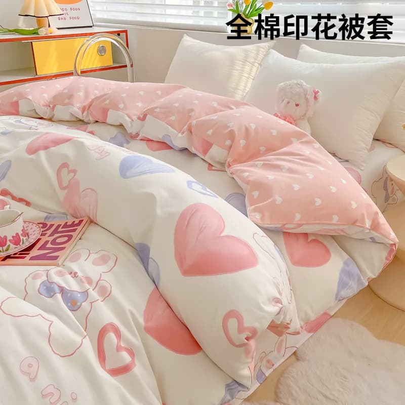 紫罗兰纯棉被套单人被罩双人160 200x230 220X240全棉被套单件 - 商品图1