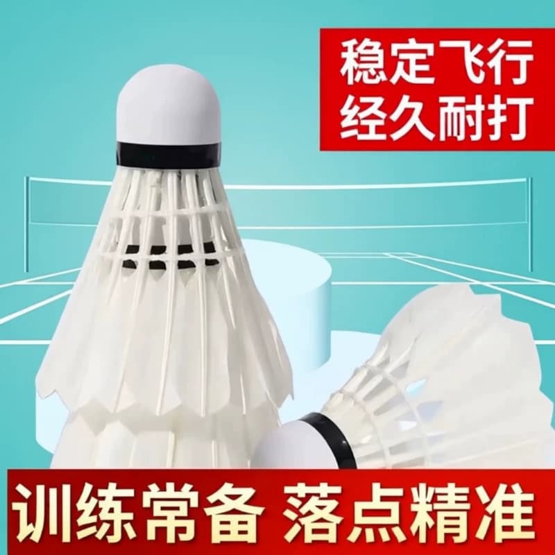 羽毛球正品不易打烂室内室外比赛防风训练用球鹅毛耐打专业优质 - 商品图1