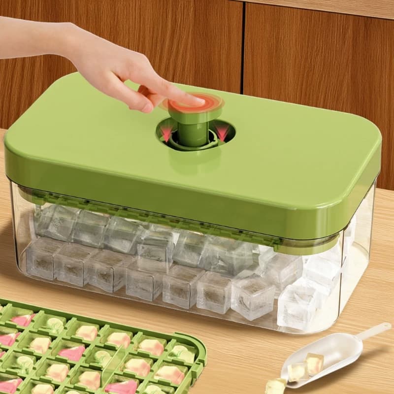冻冰块模具制冰食品级家用按压神器自制冰块冰格制冰盒冰箱储冰盒 - 商品图1