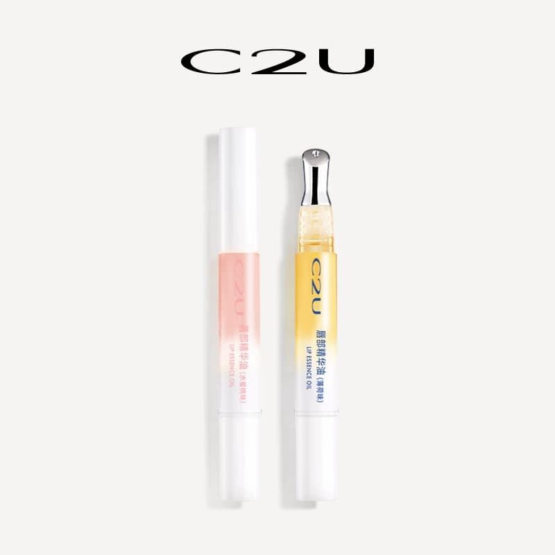 C2U唇部精华油以油润唇薄荷味水蜜桃味沁润双唇滋润呵护丰盈 - 商品图1