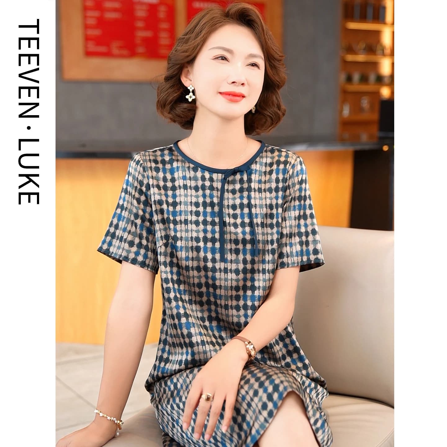 杭州丝绸真丝连衣裙女2026年夏季新款中年妈妈桑蚕丝显瘦高端大牌 - 商品图1