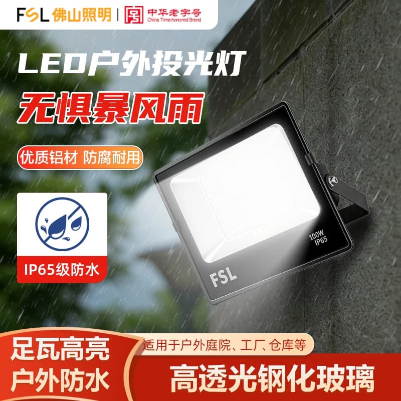 佛山照明led投光射灯防水防爆户外高亮泛光工地探照庭院车间广告 - 商品图1
