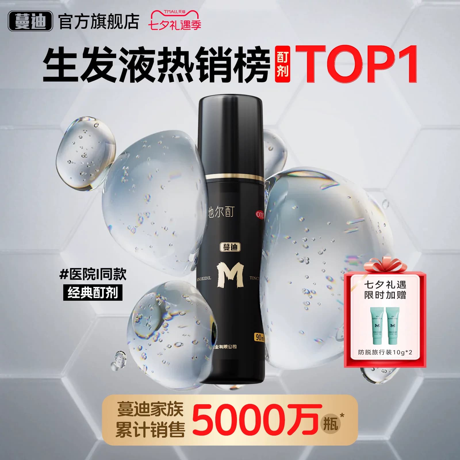 蔓迪米诺地尔男士生发液酊剂防脱密发育发溶液曼迪正品官方旗舰店 - 商品图1