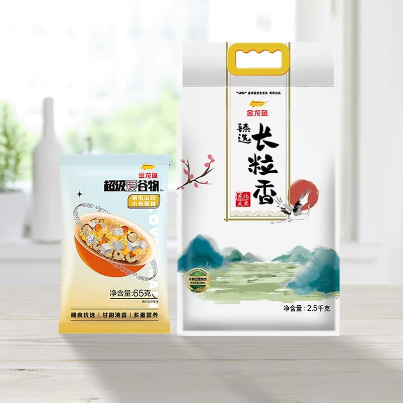 金龙鱼臻选长粒香米2.5kg东北大米65g粥料组合芭芭农场砍价 - 商品图1