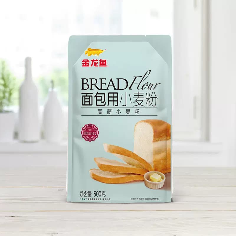 金龙鱼面包用小麦粉高筋面粉500g袋装面包粉家用高筋粉进口原料 - 商品图1