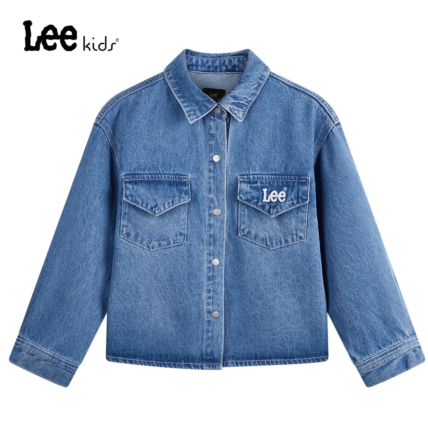Lee kids儿童牛仔衣外套水洗宽松舒适休闲秋冬百搭时尚男女童上衣
