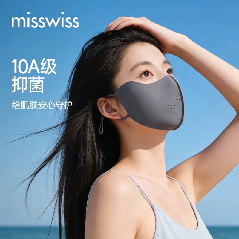 MissWiss轻凉防晒口罩女防紫外线护眼角高颜值2026新款防晒面罩 - 商品图1