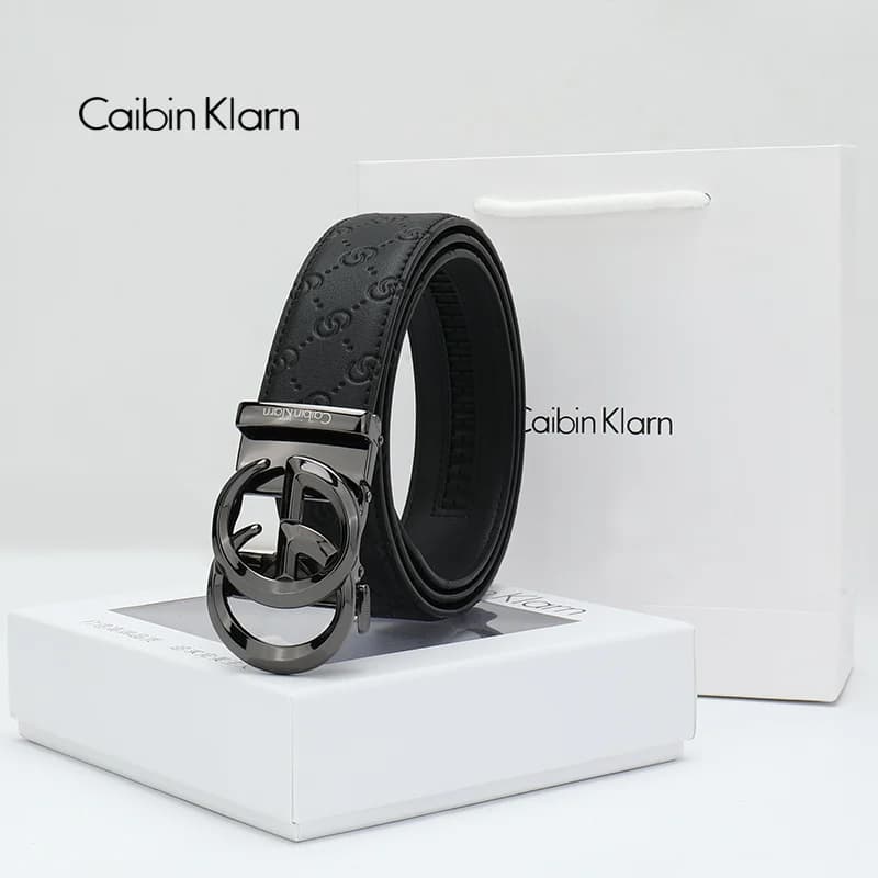 Caibin Klarn皮带男2026新款真皮男士腰带百搭纯牛皮裤带男自动扣 - 商品图1