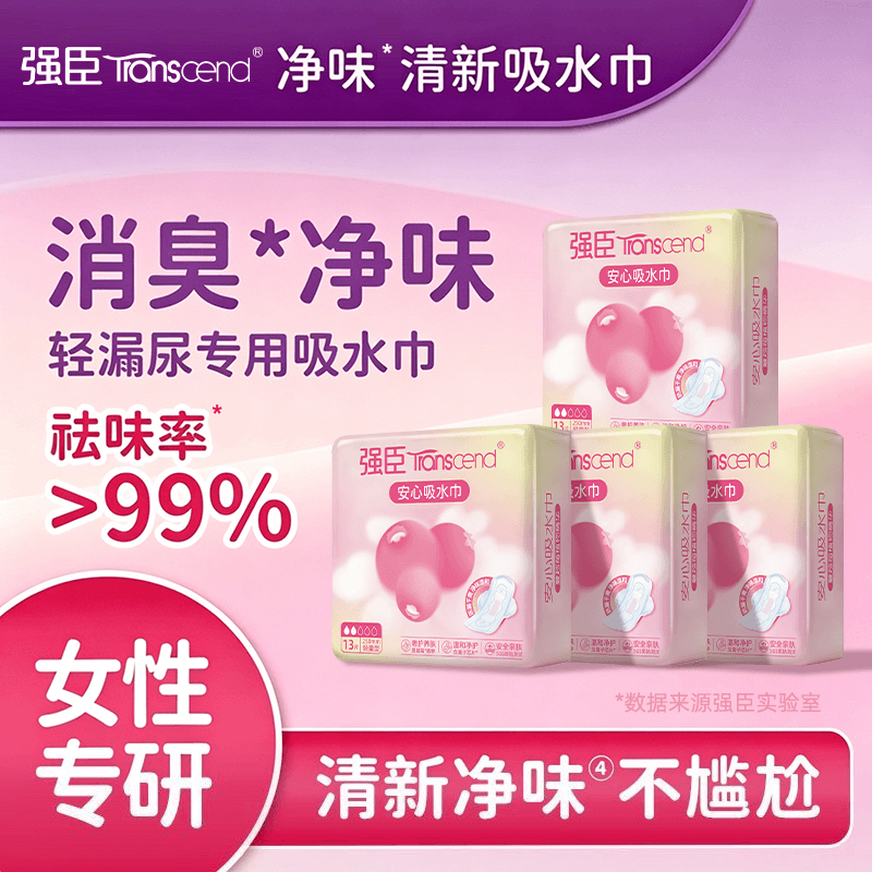 4包强臣漏尿巾孕妇吸水巾产后护垫卫生巾女性失禁专用防漏祛味 - 商品图1